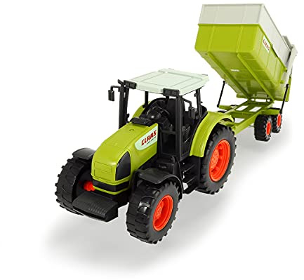 Dickie Toys 203739000 Toys CLAAS Ares Set, großer Traktor mit Anhänger und Kippmechanismus, 57 cm lang, für Kinder ab 3 Jahren