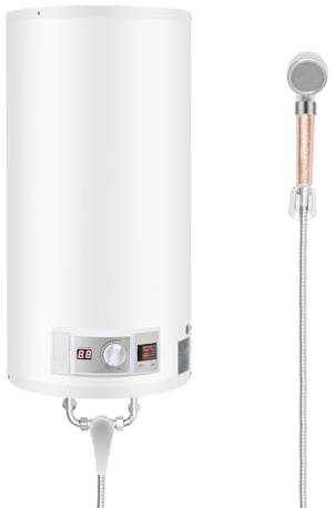 HUOMMGS Elektrospeicher Warmwasserspeicher 220V Warmwasserboiler 2KW 80L Komplettdusche Wandmontage Durchlauferhitzer Effizient Tank Wassererhitzer Boiler Warmwasserspeicher mit Handbrause