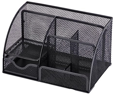 RICOO Schreibtisch Organizer Büro Aufbewahrung & Organisation B001-B Stiftehalter Stiftebox Schreibtischorganizer Stifthalter Büroorganisation Stifteköcher Schreibtischzubehör & Ablage Stiftebecher