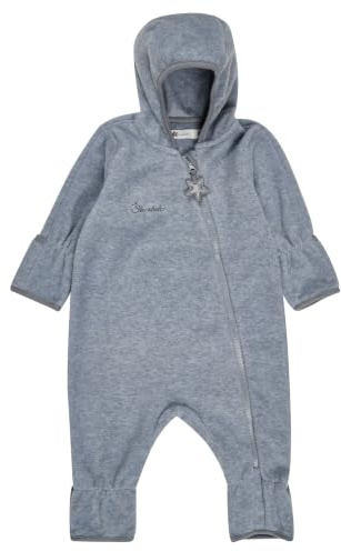 Sterntaler Overall aus Microfleece Unisex - Baby und Kinder – mit Reißverschluss, Sterntaler-Stickerei sowie umklappbaren Hand- und Fußstulpen – kuscheliger Einteiler