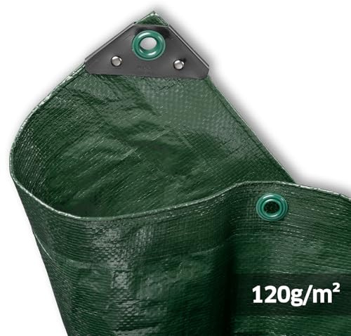 Abdeckplane Hobby - 120g/m² - 2x2 m - Grün - Allzweckplane für Schutz vor Witterung - Ideal geeignet für den Garten - UV-stabil, beidseitig beschichtet, wasserfest, abwaschbar & langhaltig