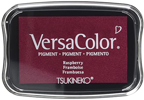 Rayher Hobby 29017275 Tsukineko Versa Color Pigment-Stempelkissen, raspberry, 9,6 x 6,3 x 1,8 cm, Tinte auf Wasserbasis