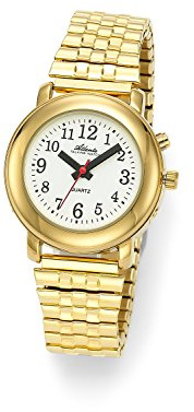 Atlanta Sprechende Armbanduhr Damenuhr Gold 8915-9