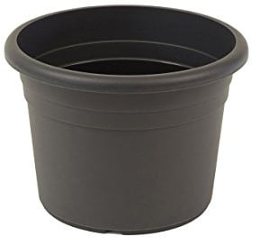 greemotion Blumentopf Fiona Anthrazit-Grau stapelbar - Pflanzkübel 40cm - 22L Blumenkübel rund - Übertopf UV-beständiger Kunststoff - Pflanztopf frostsicher - Pflanzgefäß mit Bodenlöchern