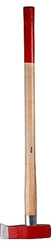 DEMA Spalthammer 3 kg mit 90 cm Hickory Holzstiel – Gehärteter Stahlkopf, Stilschutz, Schneideschutzkappe, langlebig & belastbar für effizientes Holzspalten