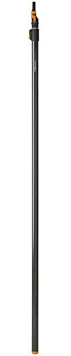 Fiskars Teleskop-Stiel für QuikFit Werkzeug-Köpfe, Länge 2,28 - 4 m, Aluminium, Schwarz/Orange, QuikFit, 1000665