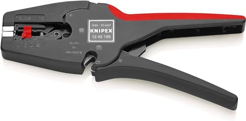 KNIPEX MultiStrip 10 Automatische Abisolierzange, 12 42 195 | Standard PVC Isolation, 0,03 – 10 mm², mit Kabelschneider
