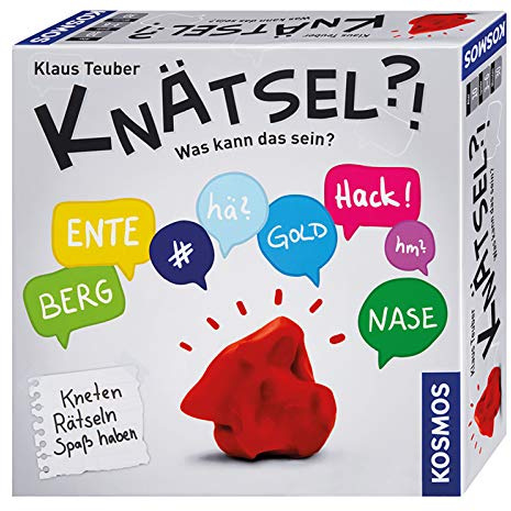 Kosmos Knätsel - Kneten, Rätseln, Spaß haben | Kreatives Ratespiel: wer erkennt die Figur aus Knete?, Familienspiel ab 10 Jahre, lustiges Geschicklichkeitsspiel