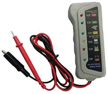HOLIDYOYO Digitaler Batterietester Mit Praktischer Batterie Ladezustand-monitor Für Auto Kfz-batteriekapazitätsprüfer Mit Überlast Verpolungsschutz Langlebiges Material