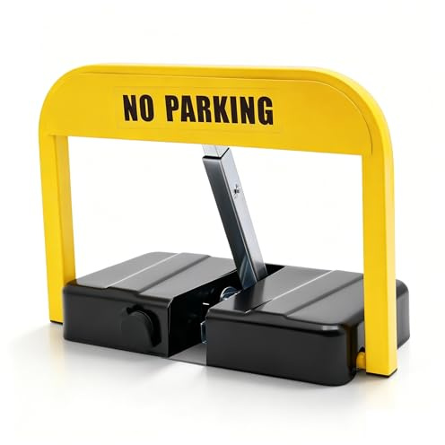 Auto Parken Schloss Parkplatzsperre Klappbar Parkpfosten Absperrpfosten mit Fernbedienung und 2 Schlüssel IP67 3T Tragfähigkeit