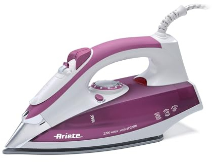Ariete 6215 Dampfbügeleisen 2200W – Bügeleisen mit Edelstahlsohle – 280 ml Wassertank – Rosa