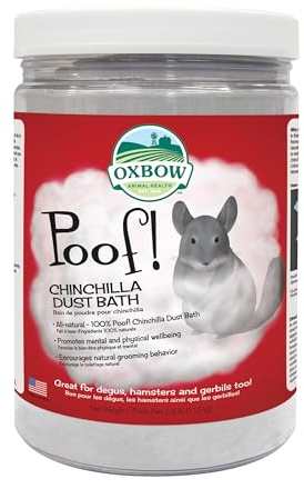 Oxbow Animal Health Poof! Chinchilla Staubbad, 1,1 kg Glas