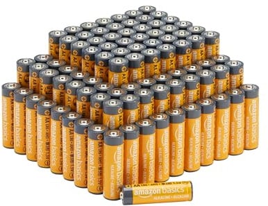 Amazon Basics AA-Alkali-Hochleistungsbatterien, 1,5 V, 10 Jahre lagerfähig, 100 Stück