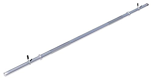 GORILLA SPORTS® Langhantelstange - Ø 30mm, 120/150 /170 cm länge, mit 2 Federverschlüssen, bis 200kg Belastbar, Chrom - Langhantel, Hantelstange, Hantel, Langhantel-Stange