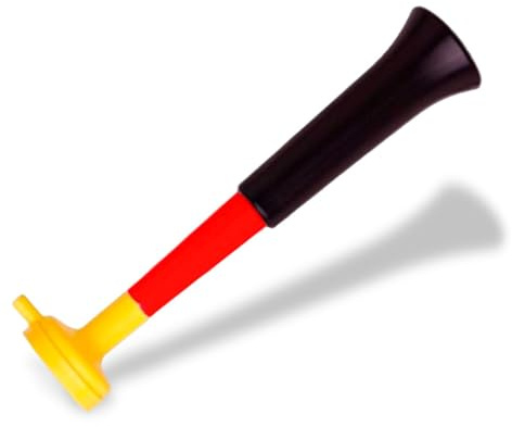 FUN FAN LINE 3er-Pack Vuvuzela. Trompeten DREI Teilen. Kompakte zerlegbare Hupe für Partys und Sportveranstaltungen. 108 DB Animation für und Erwachsene Leicht zu transportieren