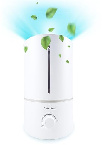 GuterWal Luftbefeuchter 4,5L – Ultraschall Raumbefeuchter, leise <38 dB, 35h Laufzeit, 280 ml/h Mist, Aroma Diffuser für ätherische Öle, Luftbefeuchter für Schlafzimmer, Babyzimmer & Räume bis 30㎡