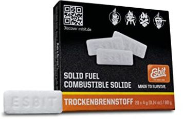 Esbit Trockenbrennstoff-Tabletten 20 x 4 g - Made in Germany - für Campingkocher Kochen und Erwärmen von Speisen und Getränken