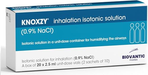 Isotonische 0,9% Natriumchlorid NaCl Inhalations-Kochsalzlösung zur Befeuchtung der Atemwege - 20 x 2,5ml Einzeldosis-Durchstechflaschen