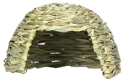 Grashaus Für Meerschweinchen Natürlich Getrocknetes Gras Heuhaus Klappbetten Handgewebte Strohhütte Faltbare Betthütte Verstecke Für Meerschweinchen Kaninchenhaus Stall Grashaus Für Meerschweinchen