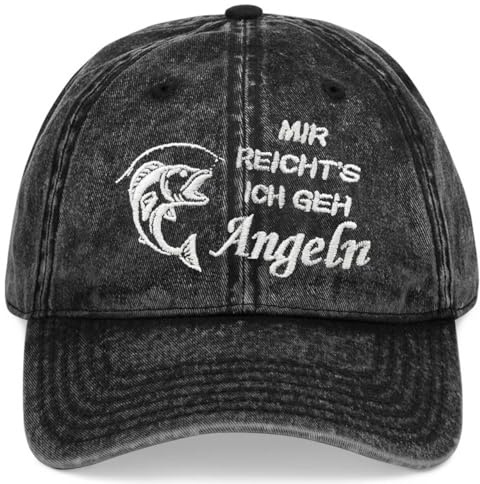 Geschenke für Angler Männer Geburtstag Fischerhut, Angeln Geschenk Lustig MIR REICHTS ICH GEH ANGELN Mütze Angler Zubehör, Angler Geschenke für Männer Vatertagsgeschenk für Papa Baseball Cap Herren