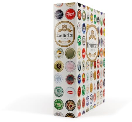Leuchtturm 314779 Kronkorken-Album - Sammelalbum für 210 gebrauchte Kronkorken inkl. 5 Compart Hüllen