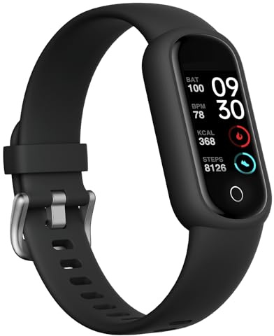 TOOBUR Fitness Tracker mit schrittzähler Fitnessuhr mit Wasserdicht Pulsuhr mit Herzfrequenz Schlaftracker Pulsmesser Sportuhr mit 14 Sportmodi Armband Damen Herren Android iOS Kompatibel, Schwarz