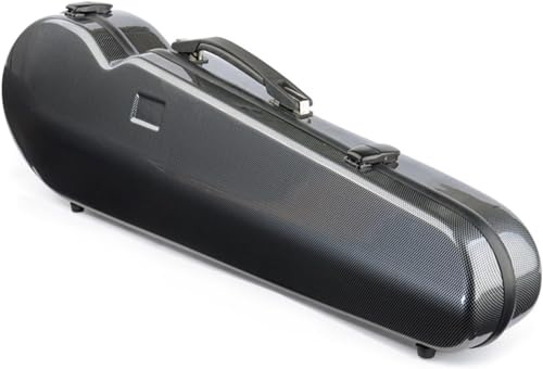 Yoeoefuo 4/4 Geigenkoffer Geigenkasten Geigenschutzkoffer Mit Riemen Und Griff Mit Hygrometer Druckfester Wasserdichter Carbon Fiberglas Hartschalenkoffer Geigenzubehör