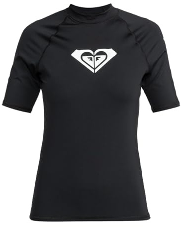 Roxy Whole Hearted - Kurzärmliger Rashguard mit UPF 50 für Frauen Schwarz