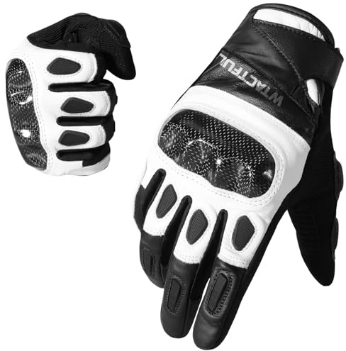 WTACTFUL Motorradhandschuhe aus Ziegenleder aus Carbon für ultimativen Schutz und Komfort