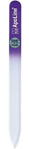 Apoline Nagelfeile Glas 9 cm Lila