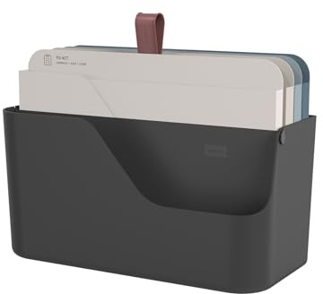 Rotho MyPaper Plus Dokumentenorganizer A4 | Schreibtisch Organizer für Büro und Homeoffice | Briefablage zum Hängen und Aufstellen | mit 4 Mappen aus Karton | perfekte Organisation | schwarz