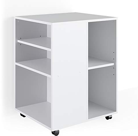 Vicco Rollcontainer, Weiß, 59.4 x 52.6 cm | flexibel einsetzbar mit Rollen für mobile Nutzung