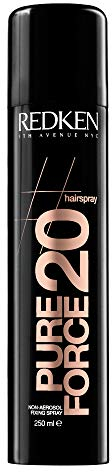Redken Pure Force 20 Haarspray, Glanz- und Fixierungsspray mit Anti-Frizz Effekt, für maximalen und langanhaltenden Halt, fixiert das Haarstyling, ohne zu verkleben, 250 ml