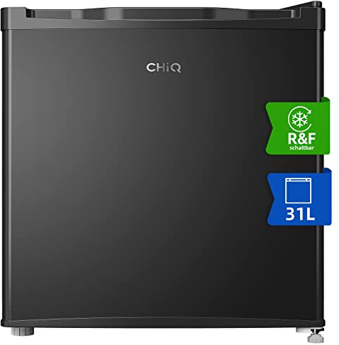 CHIQ Gefrierschrank Klein 31L, 4 Sterne Gefrierfunktion, Mini Tiefkühltruhe bis zu -24°C, 49,6 x 47,4 x 44,7 cm (HxBxT), Schwarz
