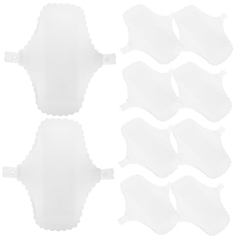 LOLIPPYY Waschbare Menstruationsbinden Wiederverwendbar aus Baumwolle 10 Stück mit Wasserdichtem Design Hautfreundlich und Atmungsaktiv für Täglichen Gebrauch und Sport