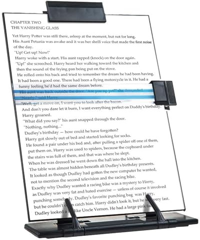powerking Papierständer-Dokumentenhalter mit 7 einstellbaren Positionen, Papierhalter-Ständer für Schreibtisch beim Tippen zum Lesen von A4-Brief, Bücher, Quittungen, Noten, Lehrbücher