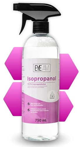 Isopropanol IPA 99,9% | Reinigungsalkohol für Küche, Haushalt, Kosmetik und Industrie (750ml Sprühflasche)