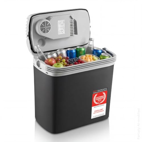 TZS First Austria - Thermoelektrische Kühlbox 20L - 3-fach Stromversorgung inkl. USB-C PD 3.0 - Kühlen & Wärmen - 12V/230V/USB-C - Schwarz/Grau