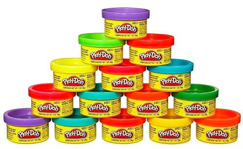 Play-Doh Party Bag, 15x kleine 28 g Dosen Knete, Bastel-Set perfekt zum Kneten Party, toll als Partytüte oder für die Schultüte, inklusive Aufkleber, kreatives für Kinder