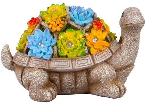 Gadgy Solar Gartenleuchte mit Schildkröten-Design – Wetterfeste Solarlampe für Außen – Deko Licht für Garten, Terrasse & Balkon – Nachhaltige LED Außenbeleuchtung