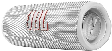 JBL Flip 6 Bluetooth Box in Weiß – Wasserdichter, tragbarer Lautsprecher mit 2-Wege-Lautsprechersystem für kraftvollen Sound – Bis zu 12 Stunden kabellos Musik abspielen
