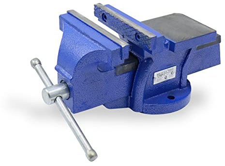 CCLIFE Feststehend Schraubstock Gusseisen 100/125/150 mm für Werkbank Werkbankschraubstock Parallelschraubstock, Modell:125mm