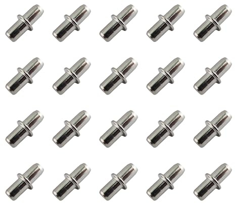 Bodenträger 5mm 20 Stück mit Ring für Bohrung,Bretthalter, Einlegeboden Halter,Regalbretthalter,für Möbel, Schränke, Schränke, Bücherregale, Regale.