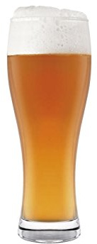 H&H - 6er-Set Biergläser, Mehrzweck, Weizen, Glas, 330 cl