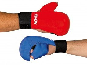 Kwon Karate Handschutz, mit Daumenschaufe, blau, Gr. L
