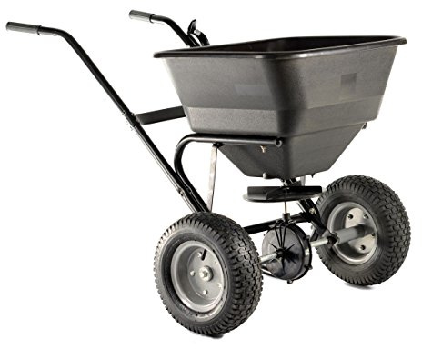 Varan Motors TC2028 Streuhandwagen für Dünger, Saatgut, Sand oder Streusalz Maximale Beladung 30kg / 45L + Luftreifen