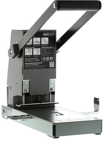 Rapesco PF2160A1 2-Fach Registraturlocher 2160, 300 Blatt Kapazität | Schwarz / Grau