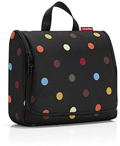 reisenthel toiletbag XL dots - praktischer Kulturbeutel mit Haken, wasserabweisendes Material