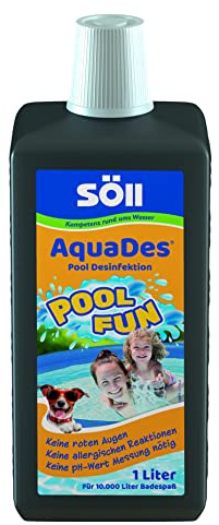 Söll 83692 AquaDes, 1 l - Pool-Desinfektion, Poolreinigung, Wasserpflege gegen Bakterien und Keime, Desinfektionmittel für Pool Planschbecken Schwimmbecken Kinderpool