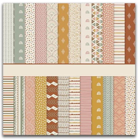 Scrapbook Papier 30,5x30,5 cm Doppelseitiges Scrapbooking Papiere, 24 Muster 24 Blatt Decoupage Papier, MerwDeeyt Dekorpapier Scrapbook Bastelpapier für Journal Scrapbooking, DIY Kartenherstellung